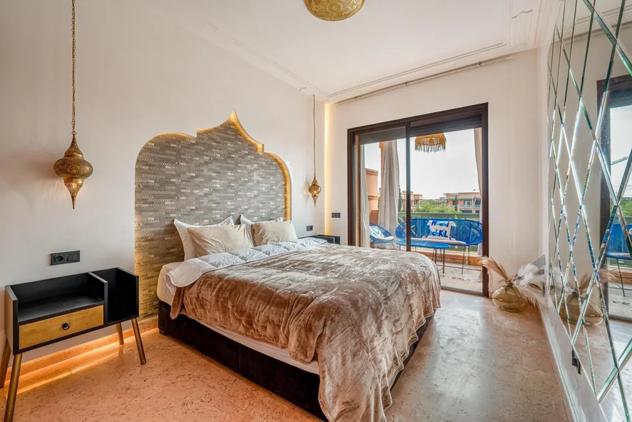 Appartement meublé 106 m² avec terrasses, Agdal — loué
