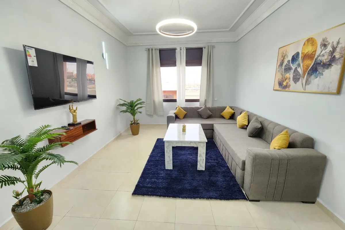 À louer — Appartement meublé 2 chambres, 4e étage, proche gare — Proche de la gare, Marrakech