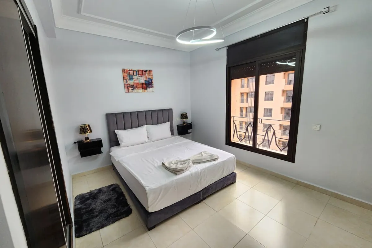 À louer — Appartement meublé 2 chambres, 4e étage, proche gare — Proche de la gare, Marrakech